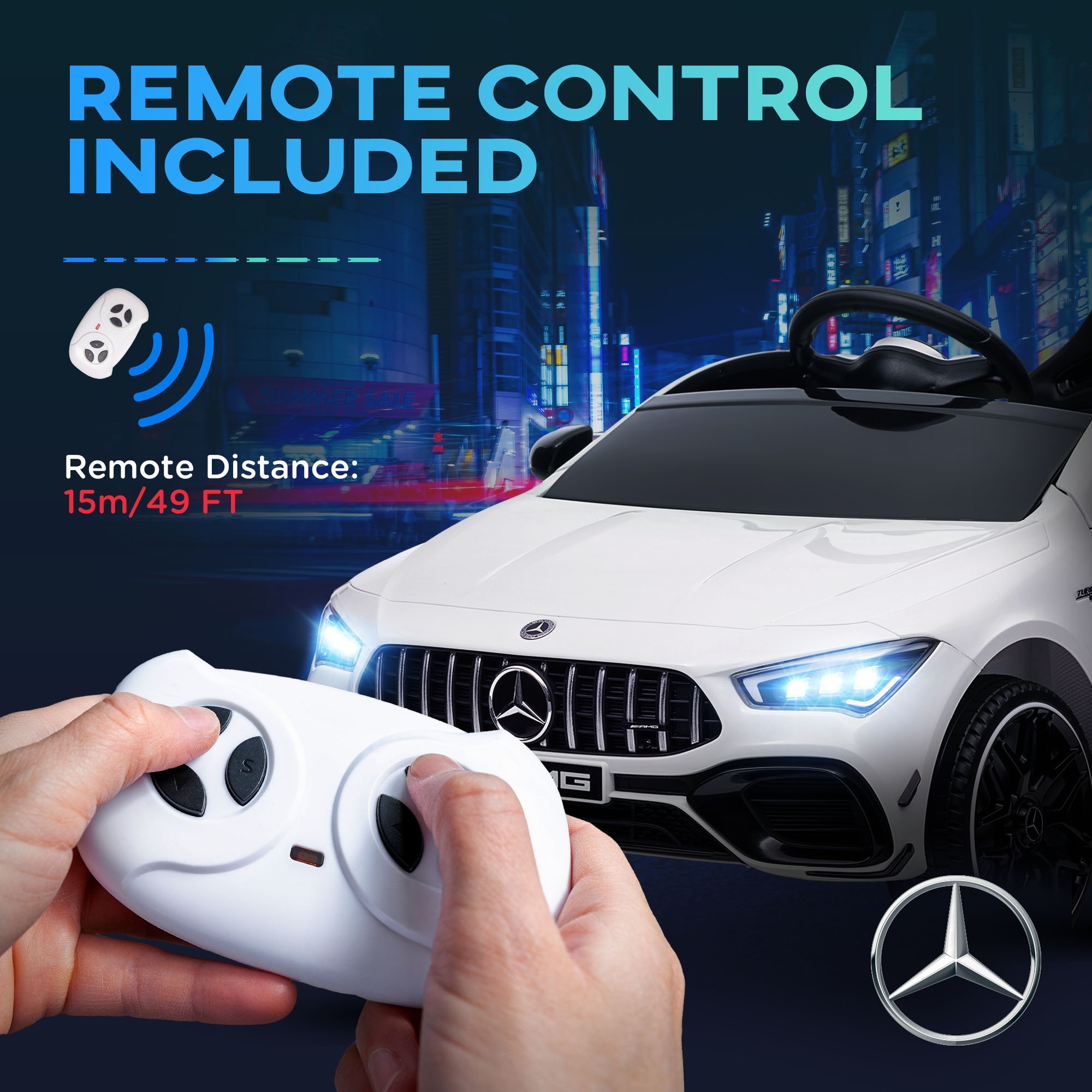 Kids Electric Mercedes Benz Ride On Car with Remote Manual Controls Ages 3 6 Bed Bath Beyond 42091248
