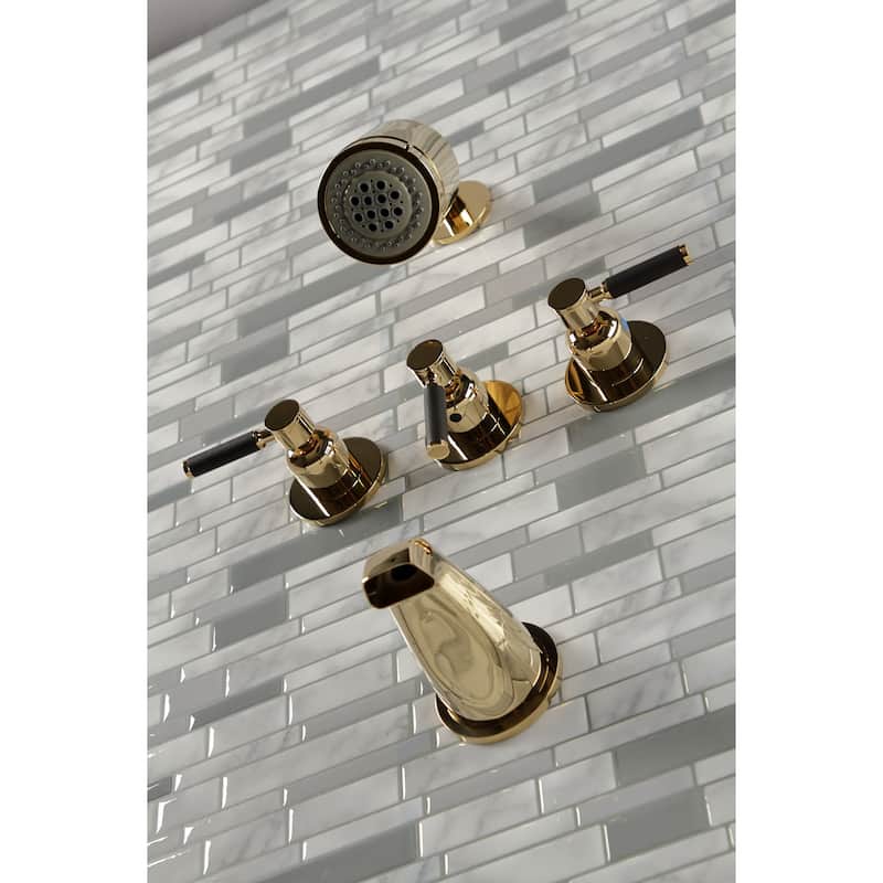Kingston Brass Kaiser Tub and Shower Trim Package with 1.8 GPM Multi