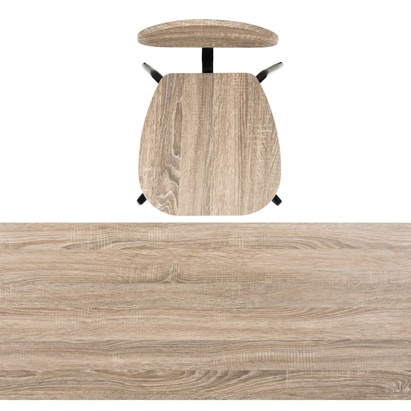 SAFAVIEH Jacquelin 47" Retro Grey / Black Writing Desk + Chair