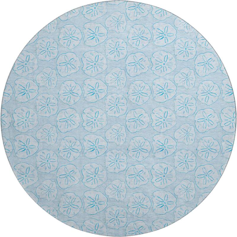 Premium Washable Super Soft Coastal Seashell Imprints Mayfield Rug
