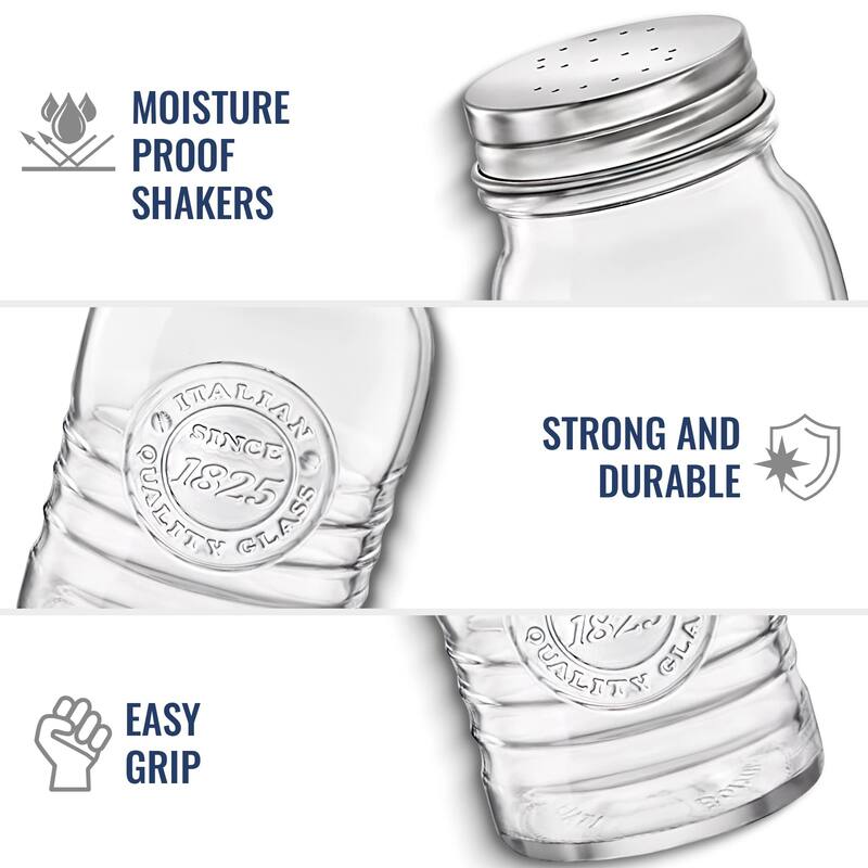 Bormioli Rocco Officina 1825 Salt and Pepper Jars Set - 8 oz