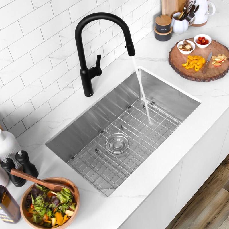 Undermount 28" Single-Bowl Stainless Steel 16G Kitchen Sink S-306XG - 28" x 18" x 10"