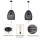 preview thumbnail 15 of 15, 1-Light Outdoor Wicker Rattan Pendant Light