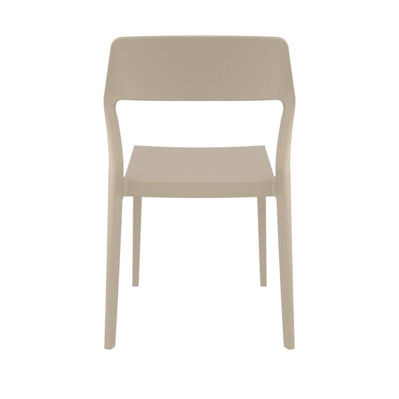32.75" Taupe Brown Solid Patio Dining Chair