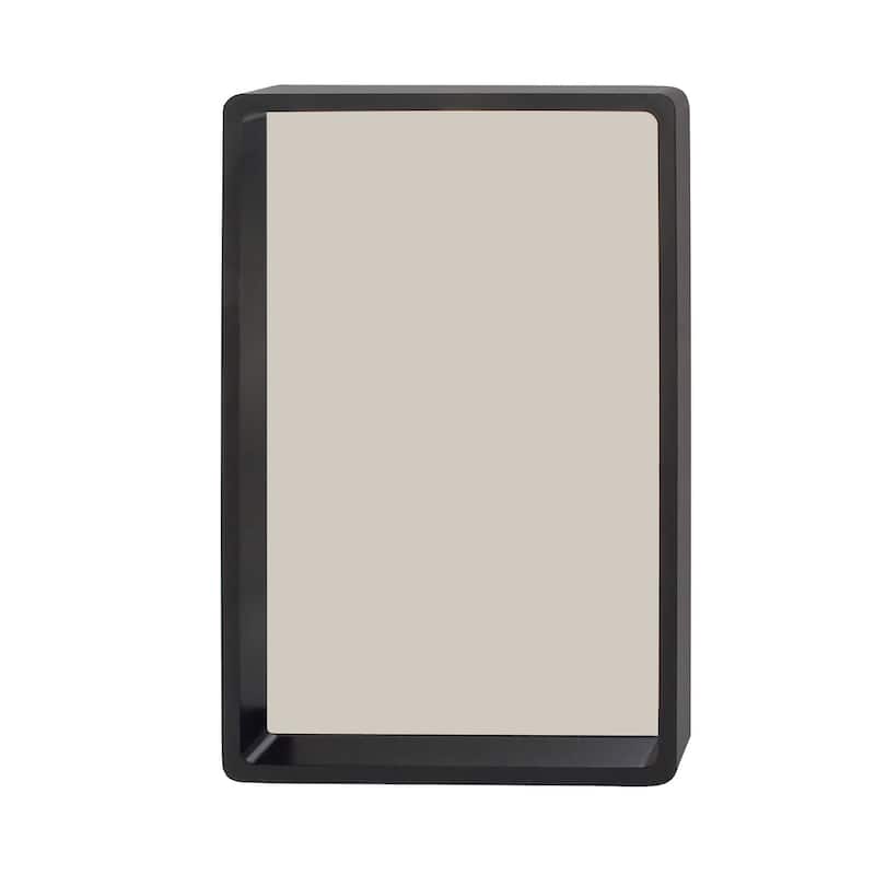 Black Wooden Minimalistic Room Wall Mirror