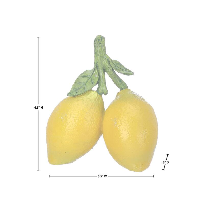 6.5" Resin Lemon Table Piece
