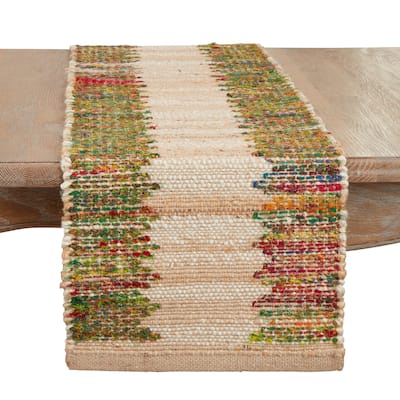 Rainbow Rhythm Banded Table Runner - 14"x72"