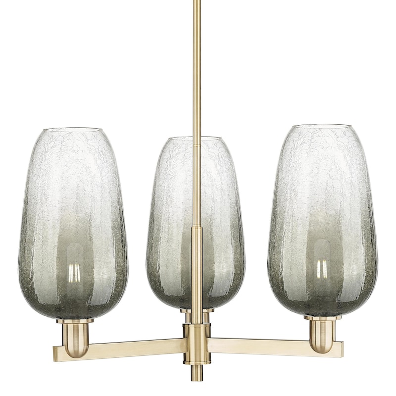 Innovations Lighting 716-3CR-17-18 Brookhaven Flute Chandelier - Champagne Bronze / Slate