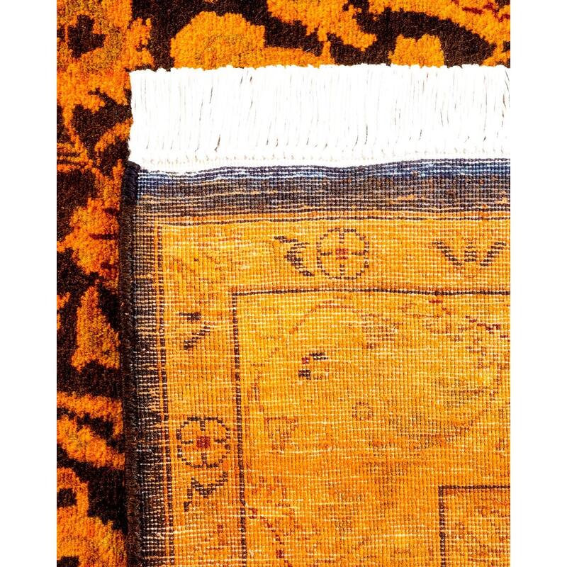 Overton Hand Knotted Wool Vintage Inspired Modern Contemporary Overdyed Gold Area Rug - 3' 1" x 5' 5"