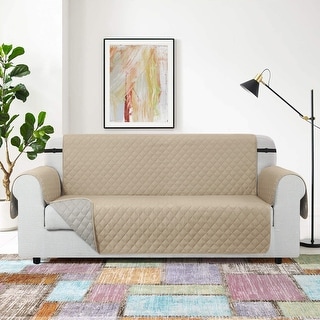 CHUN YI Loveseat Slipcover Reversible with Elastic Straps - On Sale - Bed  Bath & Beyond - 36685921