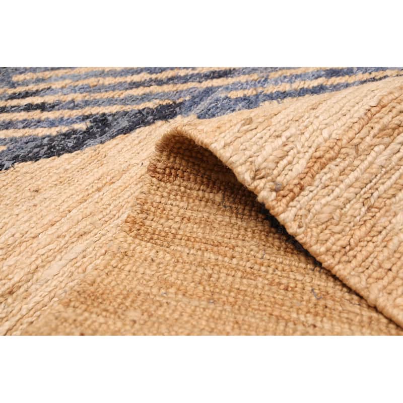 ECARPETGALLERY Braided Weave Palas Denizli Tan Cotton, Jute Rug - 5'3 x 8'2
