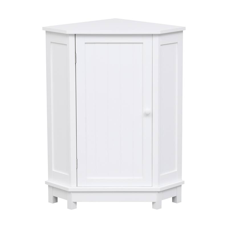 Bathroom Triangle Corner Storage Cabinet with Adjustable Shelf