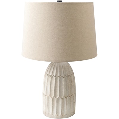 Levenhall Faceted White Resin Tall Table Lamp - 23"H x 15"W x 15"D