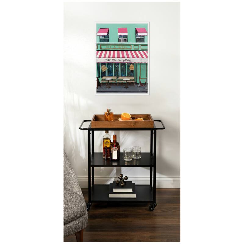 Kate and Laurel Sit A Spell by Krista V. Allenstein Framed Canvas Wall Art Print