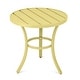 preview thumbnail 24 of 30, Metal Outdoor Round Side Table, Patio Coffee Bistro Table for Indoor Outdoor