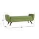 preview thumbnail 20 of 43, HomePop Modern Sherpa Storage Bench with Wood Legs - Cream