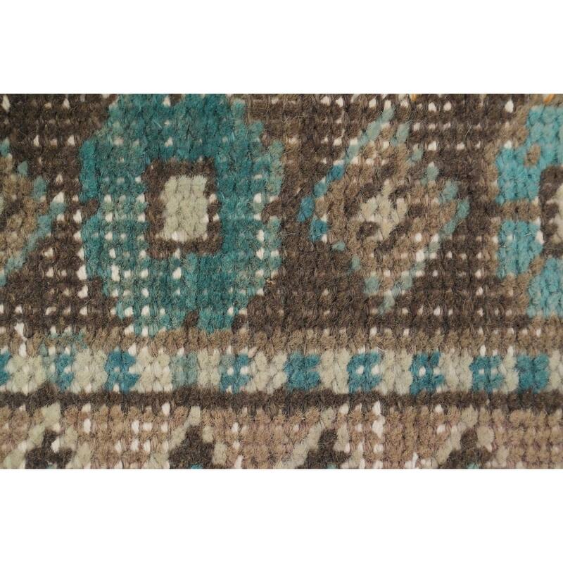 Hand Knotted Oriental 100% Wool Carpet Traditional Geometric Brown Botemir Area Rug - 4' 7'' X 3' 2''