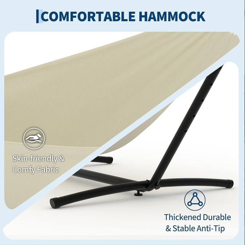 Portable Double Hammocks with Carrying Bag for Outside, 450 lbs Capacity