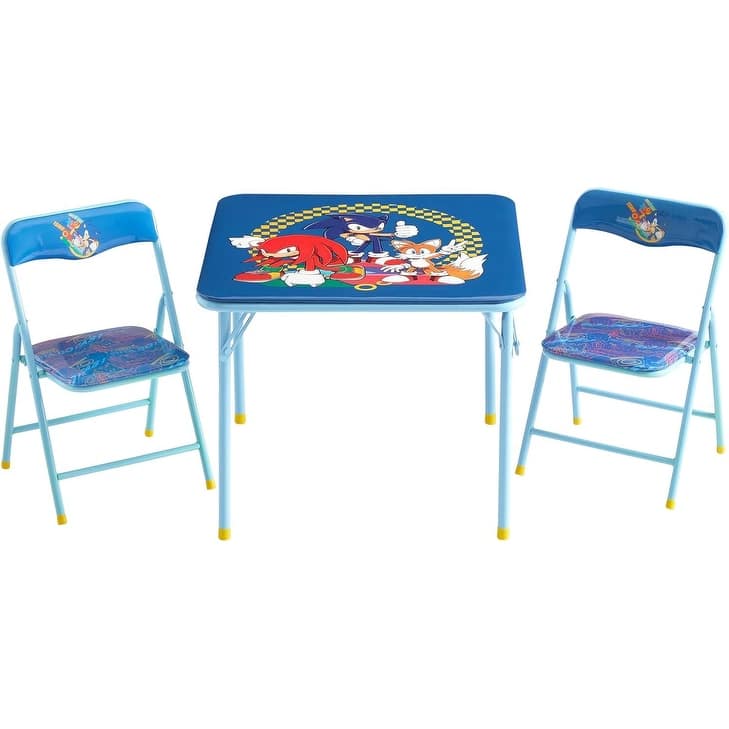 Sega Sonic The Hedgehog Kids Table and Chair Set