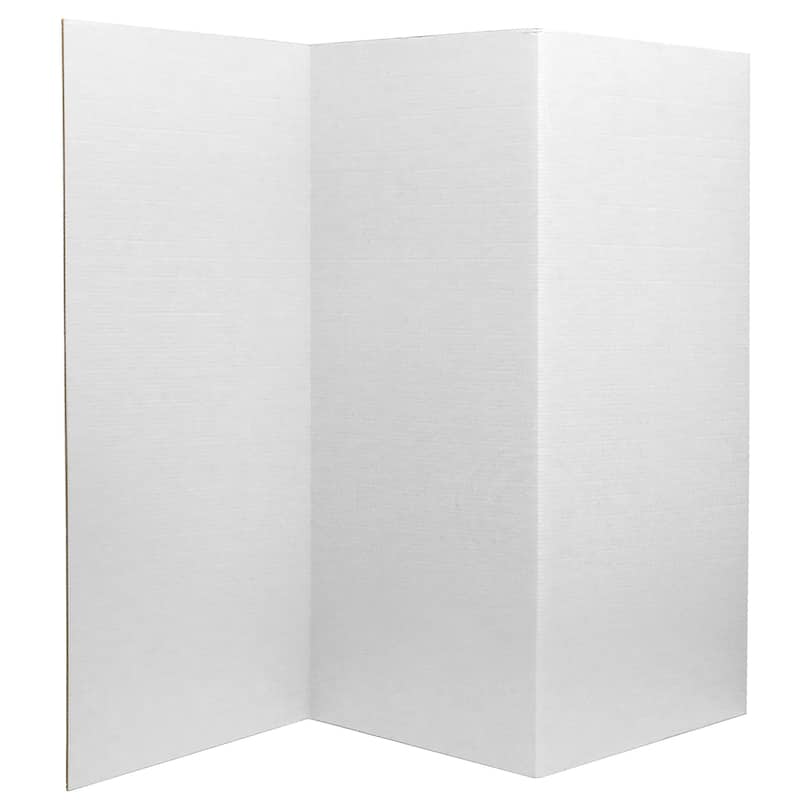 3 ft. Tall White Cardboard Room Divider
