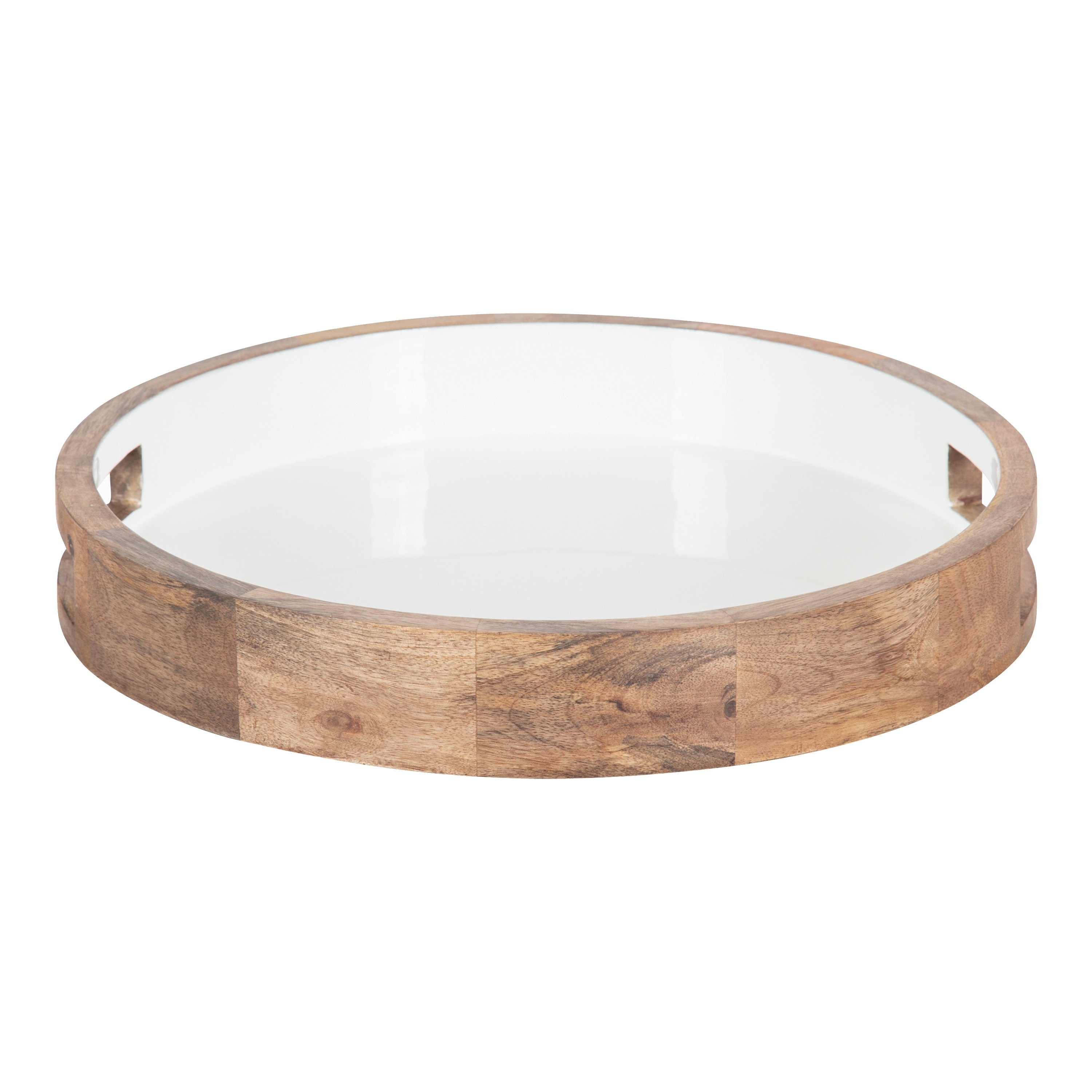 Kate and Laurel Ehrens Round Decorative Wood Tray - On Sale - Bed Bath &  Beyond - 33699315