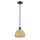 Option Matte Black / Natural Rattan