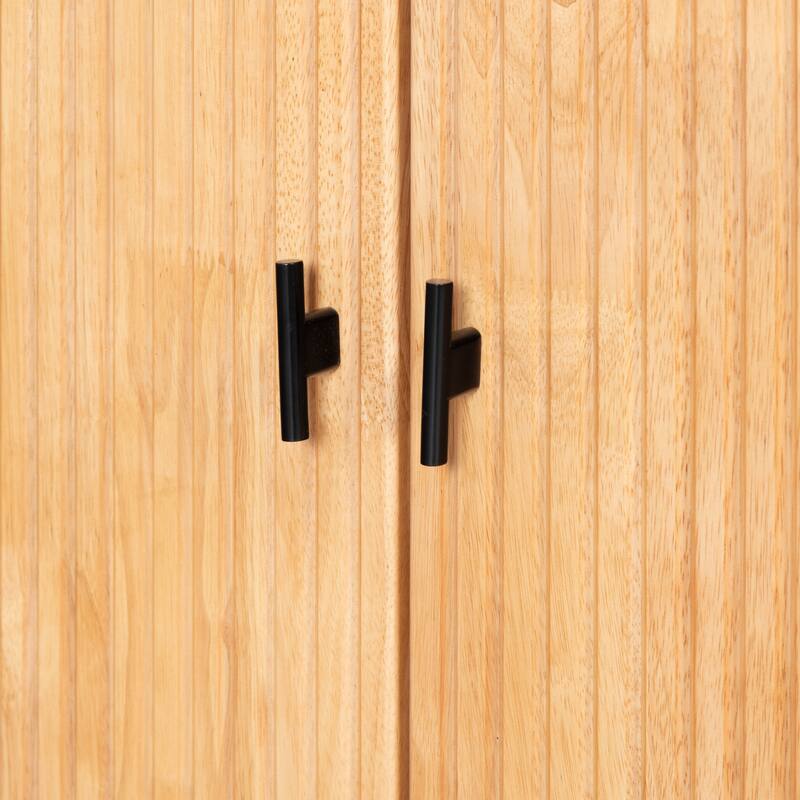 SAFAVIEH Couture Elladora Ribbed Front Wood Bookcase - 34"W x 15"D x 76"H