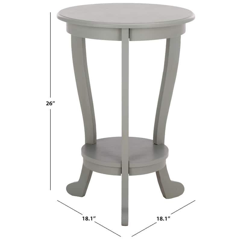 SAFAVIEH Carlotta Grey Pedestal Side Table - 18.1" x 18.1" x 26" - 18"W x 18"D x 26"H