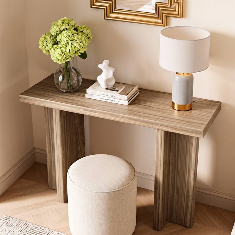 42''Modern Wooden Narrow Console Table for Entryway and Living Room