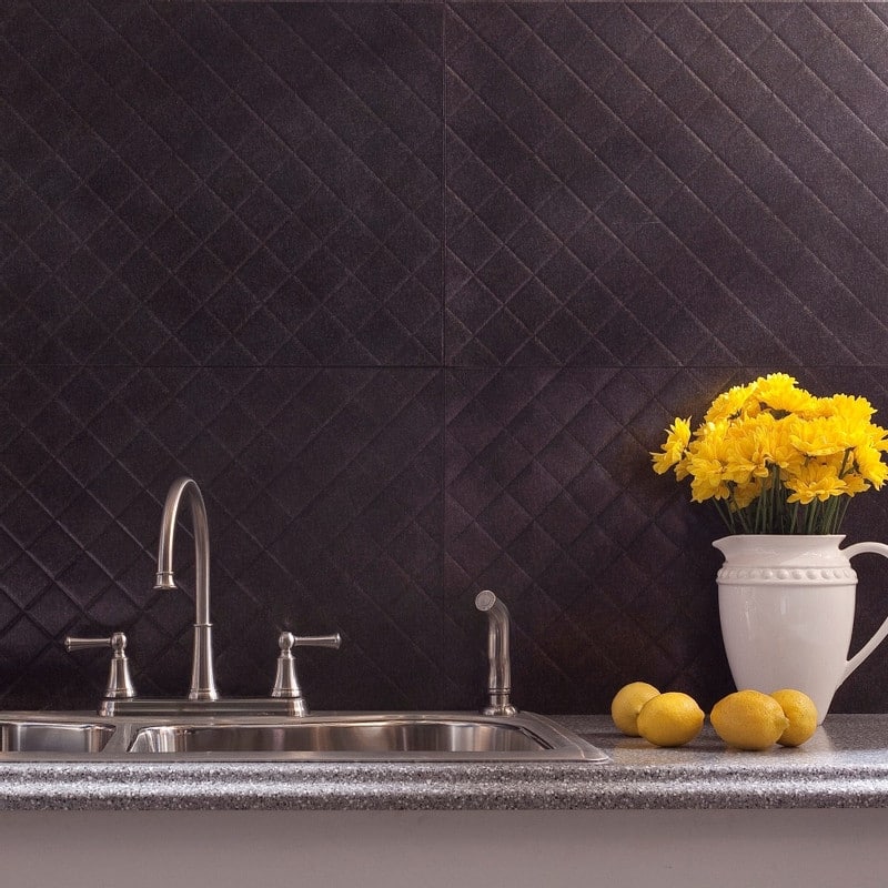 Fasade Quilted Smoked Pewter 15-square Foot Backsplash 15 Sq Ft Kit