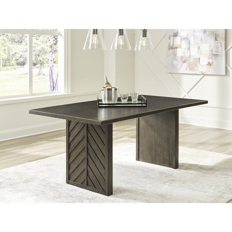 Signature Design by Ashley Arkenton Gray/Brown Dining Table and 2 Chairs and 2 Benches
