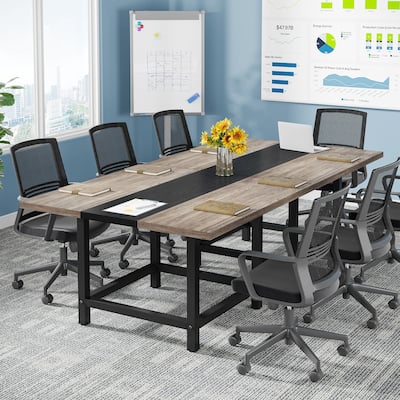 6.5 Ft Conference Room Table, Rectangle 78.74L X 39.2W X 29.52H Inches,2 Separate Piece - 78.74L X 39.2W X 29.52H