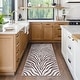 preview thumbnail 149 of 204, Gertmenian Crystal Print Washable Digital Printed Flat Pile Polyester Slip Resistant Area Rug Collection 2' 2" x 6' - Zebra Brown