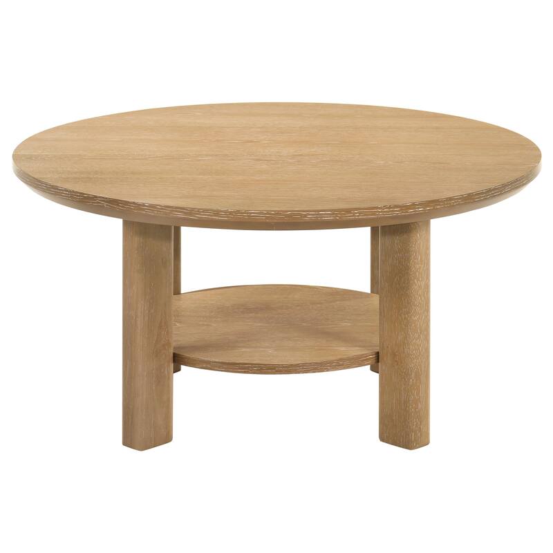 Ottowa 35-inch Round Wood Cocktail Coffee Table