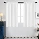 preview thumbnail 11 of 85, Deconovo Solid Rod Pocket Curtain Panel Pair, Set of 4 Panels 38x45 Inch - White
