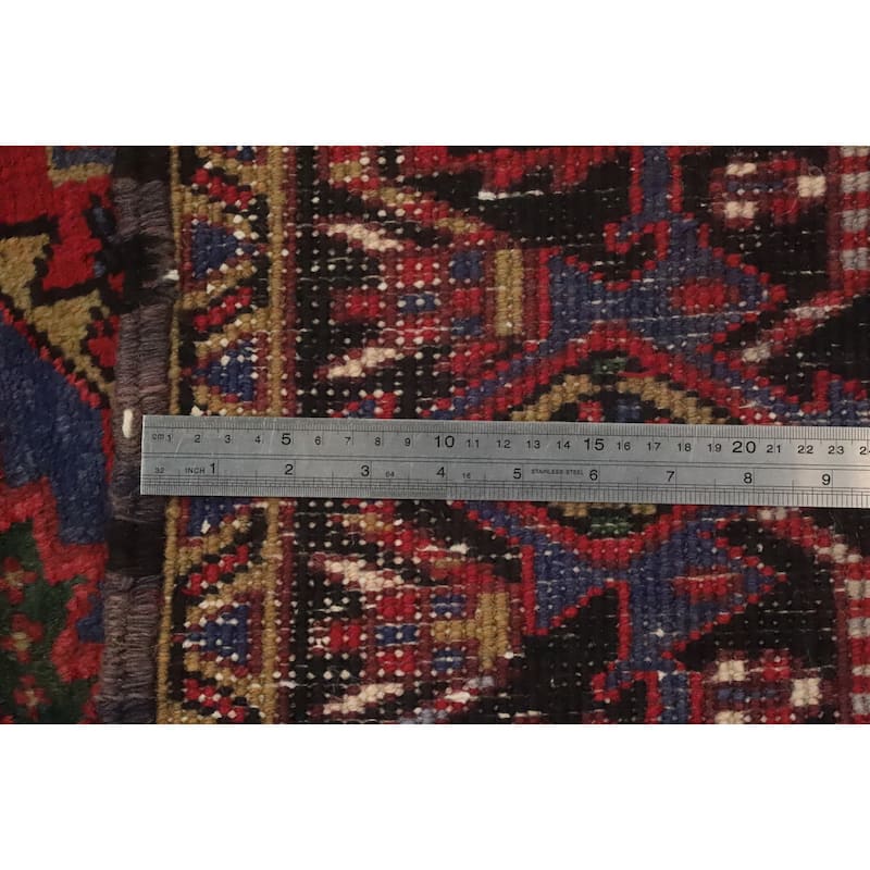 Hand Knotted Oriental 100% Wool Carpet Traditional Medallion Red Heriz Area Rug - 9' 8'' X 6' 11''