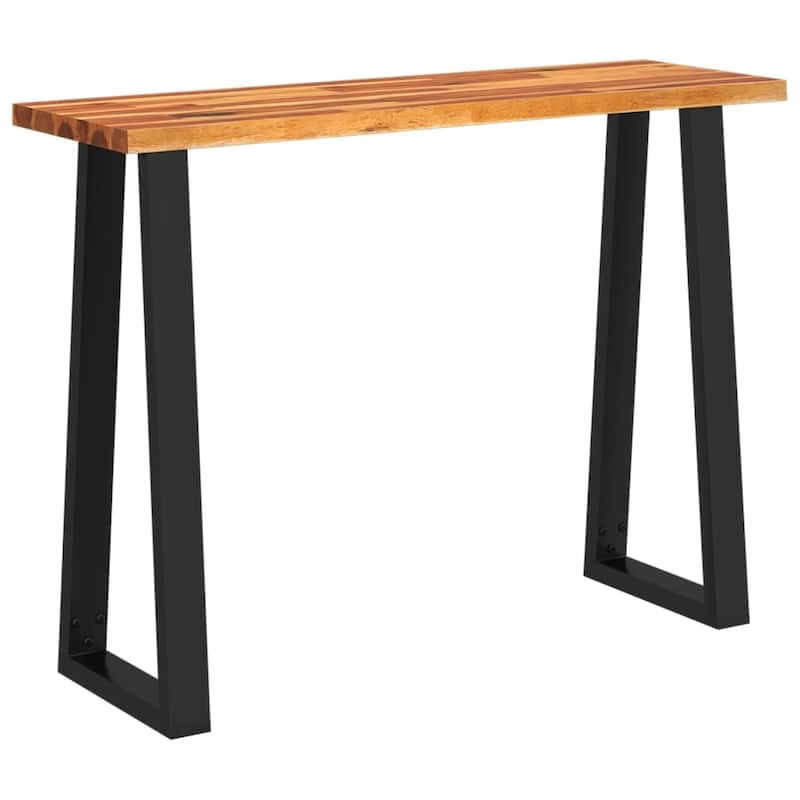 vidaXL Console Table with Live Edge Accent End Side Table Solid Wood Acacia