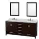 Option Espresso / White Carrara Marble Top / Brushed