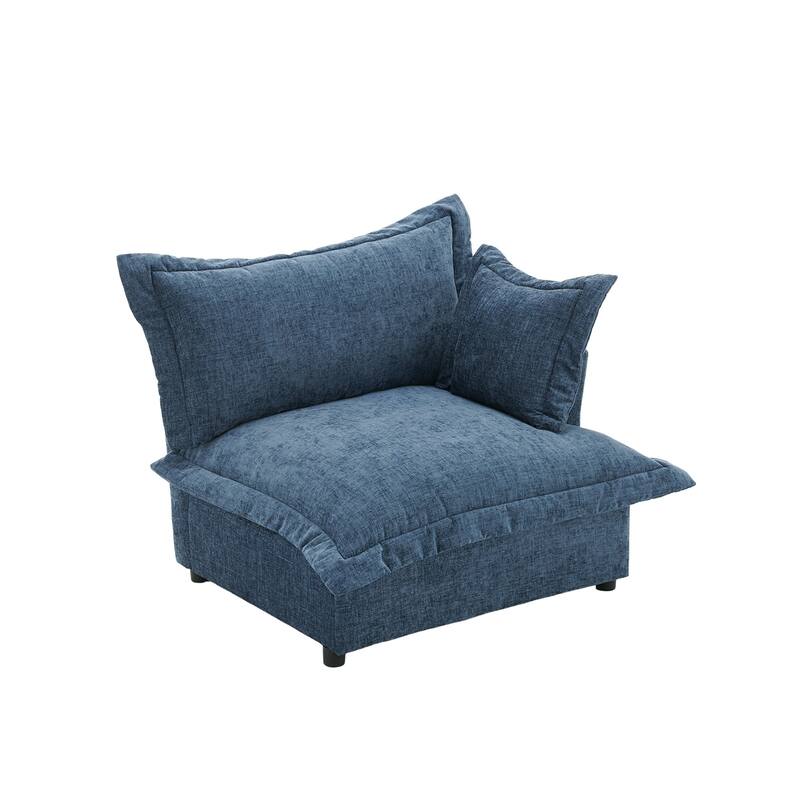 Upholstered Chenille Arm Club Chair Cloud corner cahir