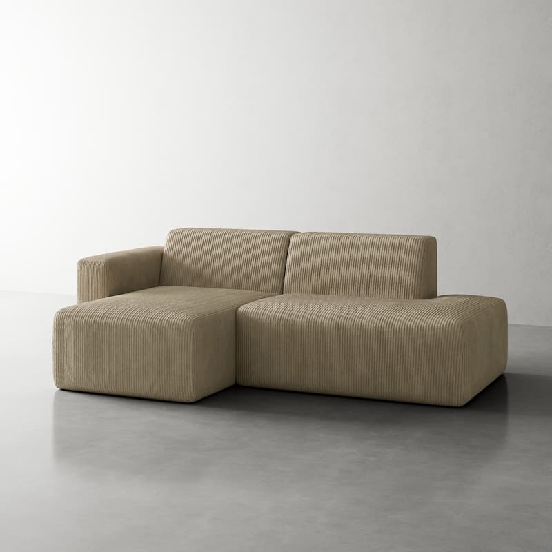 Oversized Corduroy Modular Sectional Fabric Sofa Set