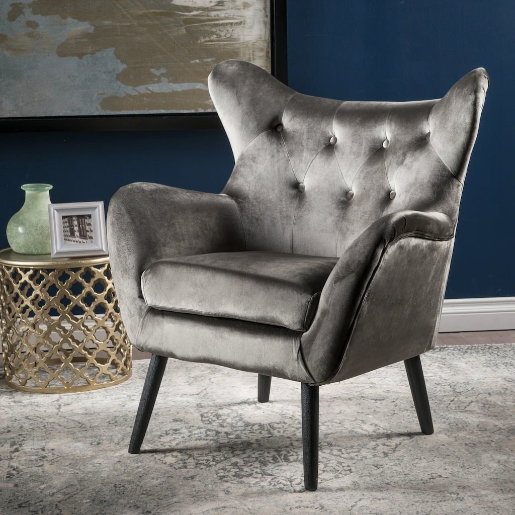 Grey Featured Wingback Chair Accent Chair Side Chair Lounge Chair