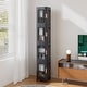 preview thumbnail 1 of 7, Javlergo 65" Narrow Tall Storage Bin 4 Tier Foldable Kitchen Storage Cabinet Organizer Freestanding Kitchen Pantry 9.6 x 11.2 x 65.4 In(LxWxH) - Black