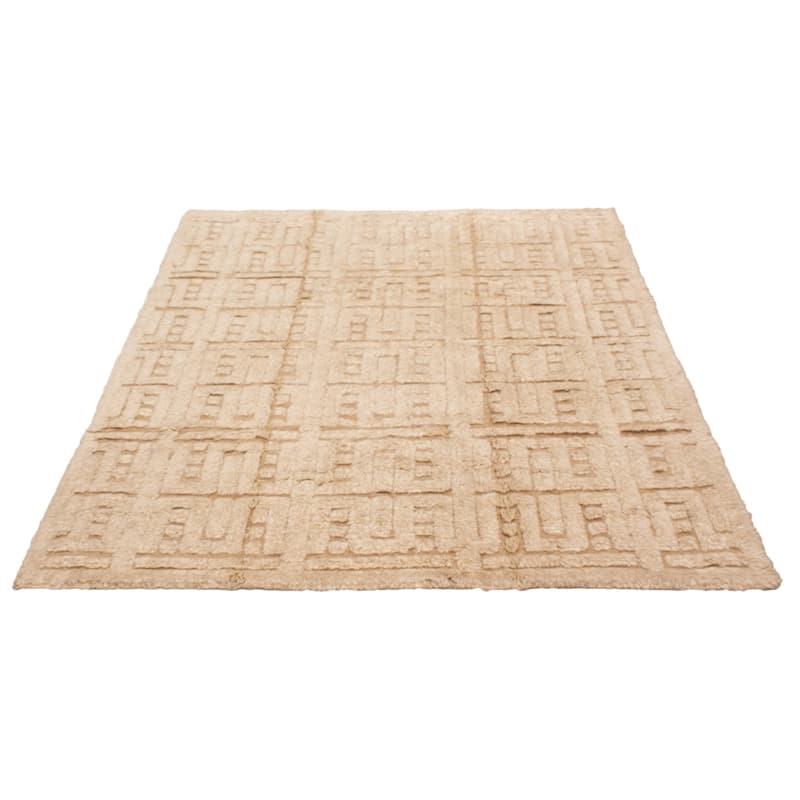 ECARPETGALLERY Hand-knotted Tangier Cream Wool Rug - 9'9 x 13'9