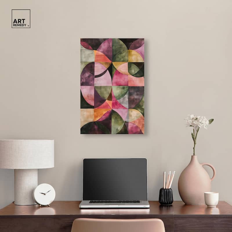 Tessellated Arcs Canvas by Art Remedy, Gallery Wrapped