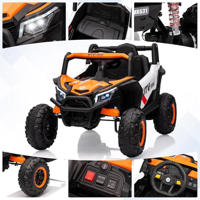 12V Kids Ride On Car,UTV Truck with Remote Control,Electric Vehicle with 4 Spring Suspension