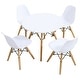 preview thumbnail 8 of 8, Gymax 5 Piece Kids Table Set Round Table w/ 4 Armless Chairs White