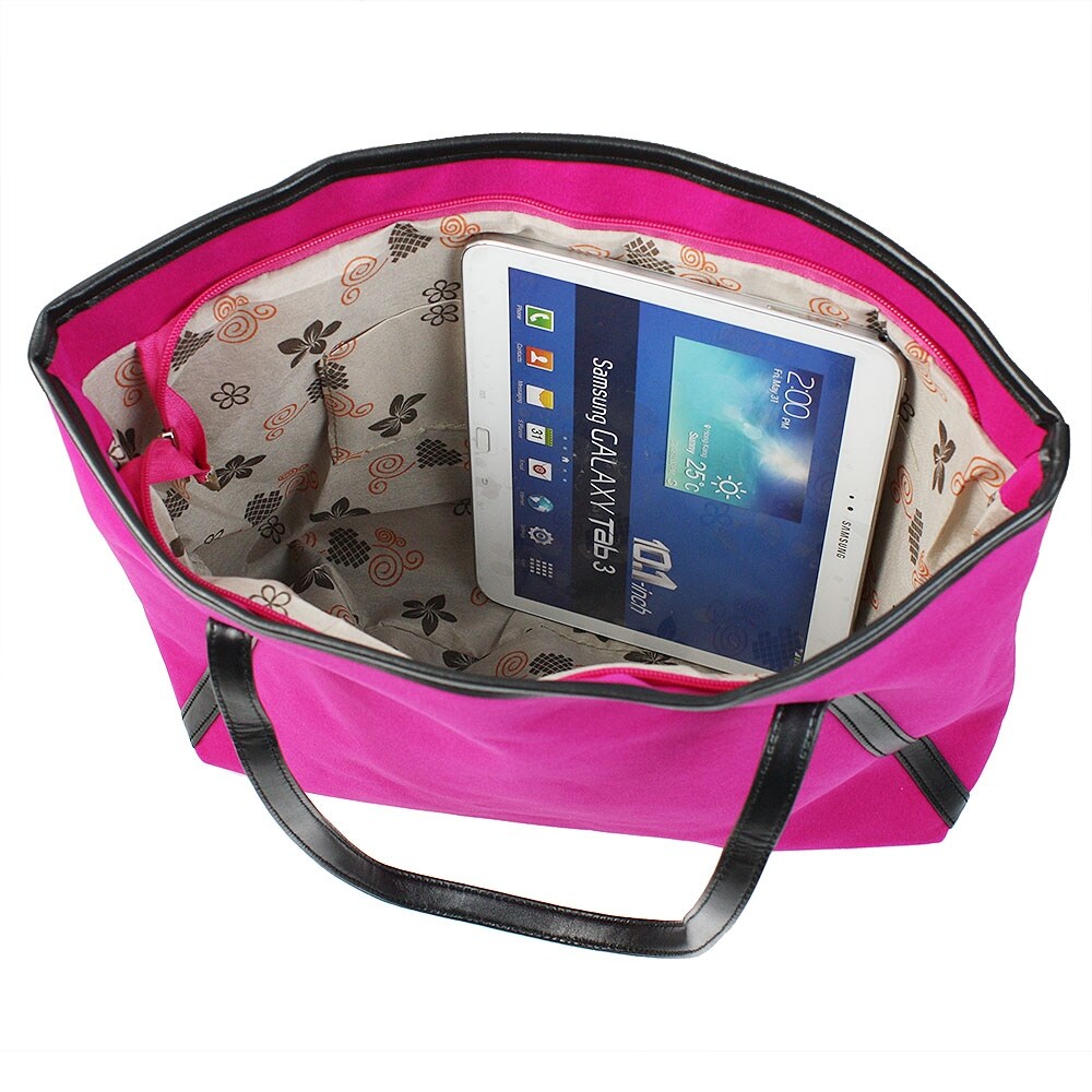 Shop Javoedge Matte Large Casual Carry All Tote Bag With Zipper