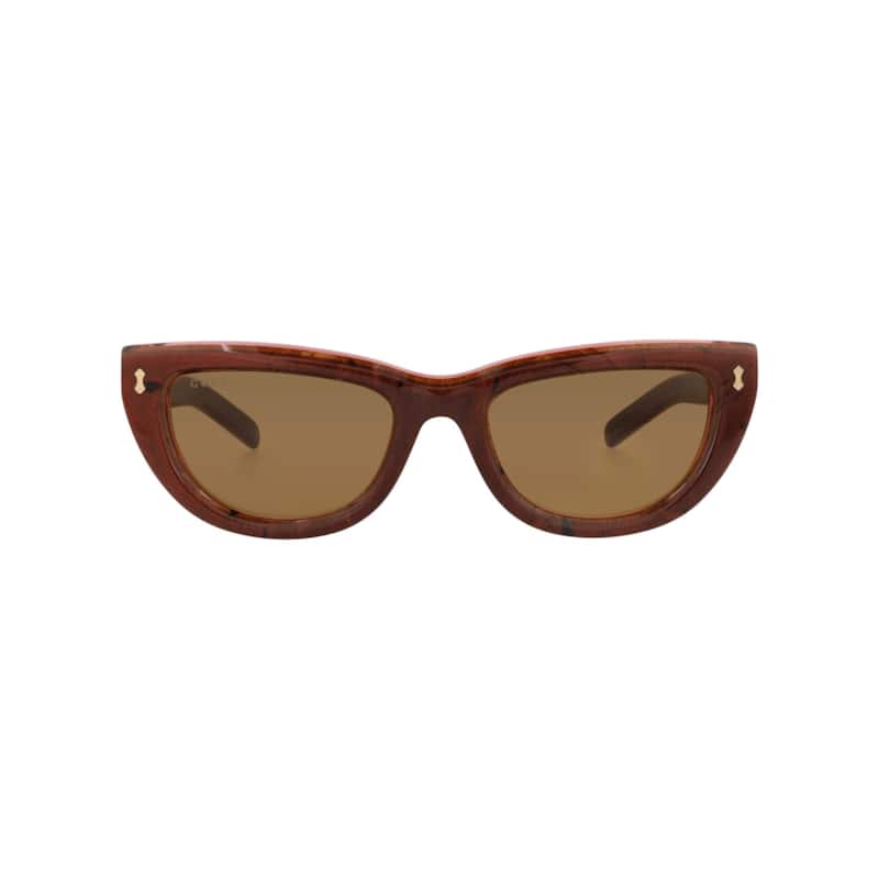 Gucci Cat Eye-Frame Recycled Acetate Sunglasses - Pink Pink Brown - Multi - Brown Lens