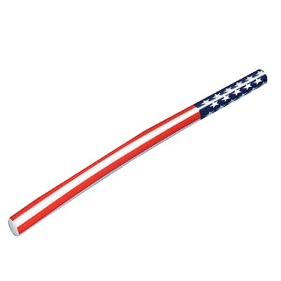 Patriotic Stars and Stripes Inflatable Swimming Pool Float - 72" - Red and White
