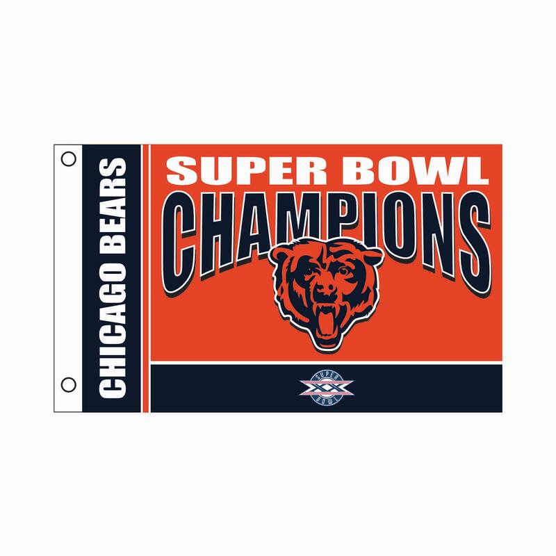 Chicago Bears Single Sided Flag w/ 2 Grommets, 3'x5' - Blue